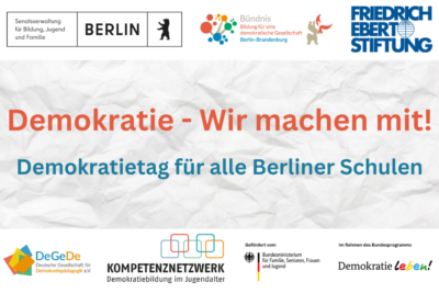 Demokratietag am 11. November 2022 für die Schulen Berlins