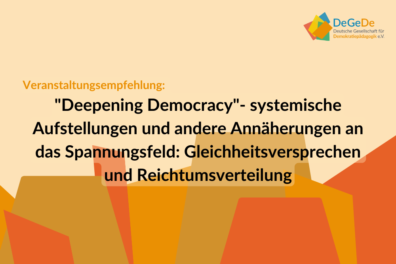 Veranstaltungsempfehlung: “Deepening Democracy”