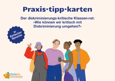 Die Abbildung zeigt das Cover der Praxistipp-Karten in Einfacher Sprache.